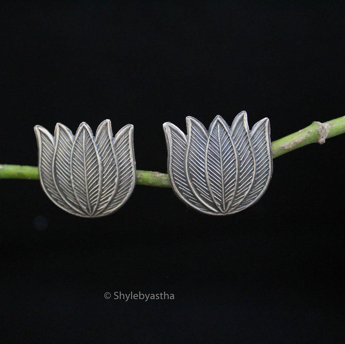 Adya Intricate Lotus Studs