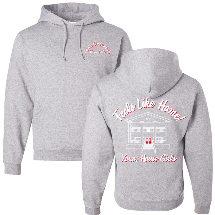 Alpha Omicron Pi House Girls Hooded Sweatshirt
