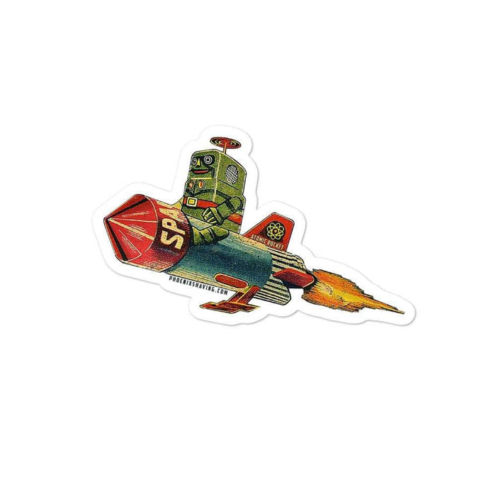Atomic Rocket Vinyl Sticker - Phoenix Artisan Accoutrements