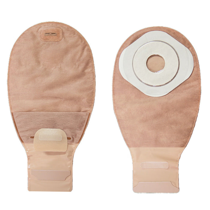 ConvaTec Esteem+ One-Piece Drainable Ostomy Pouch, Beige, 12" Length, Cut-to-Fit 3/4 to 2 1/2" Stoma, Box of 10 - 416975 - LL Medico