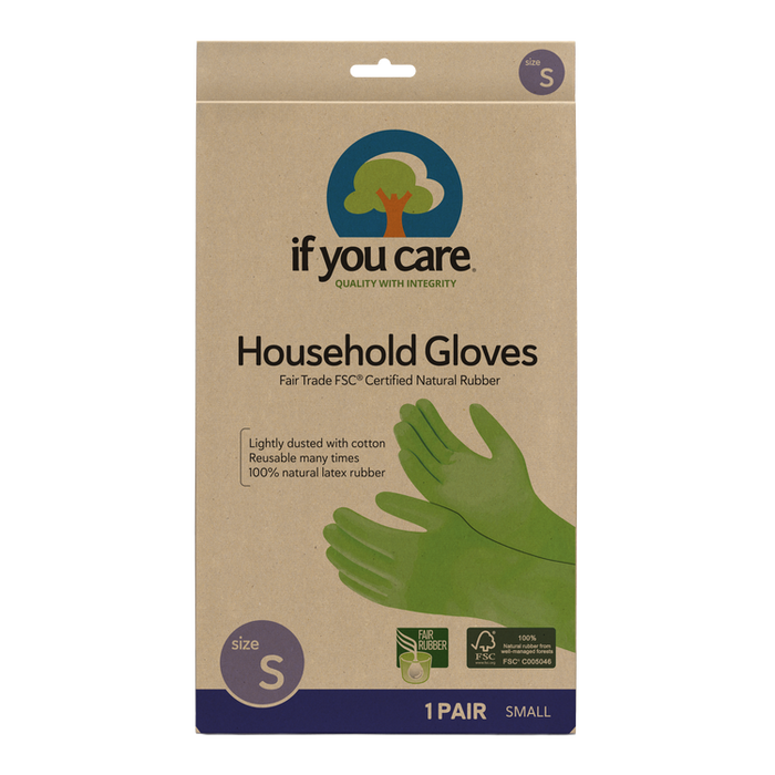 If You Care Reusable FSC Certifed Rubber Gloves - Small