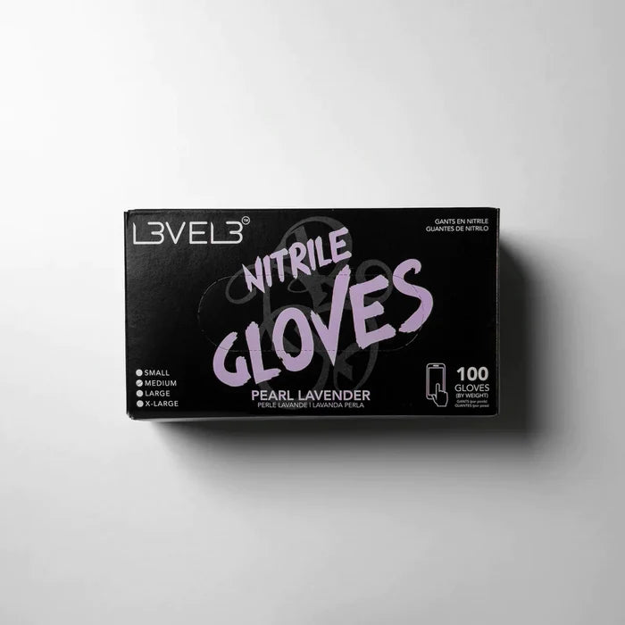 L3VEL3 ™ Nitrile Gloves 100 Pack - Pearl Lavender