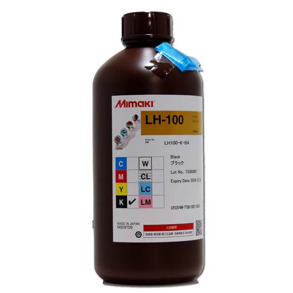 Mimaki LH-100 Black UV Ink - 1 Liter Bottle