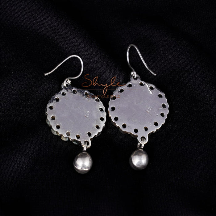 Moh Victorian Coin Ruby Earring