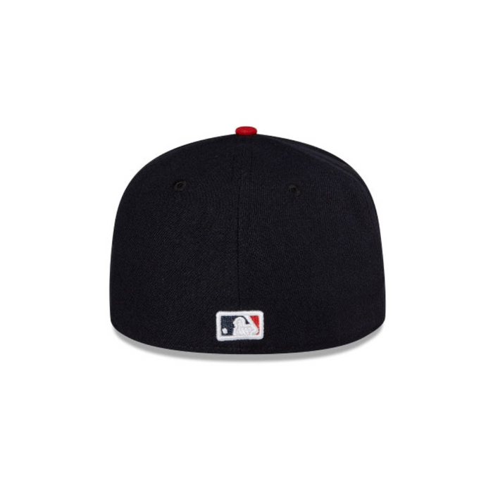 New Era 59Fifty Atlanta Braves Navy Red Fitted Cap