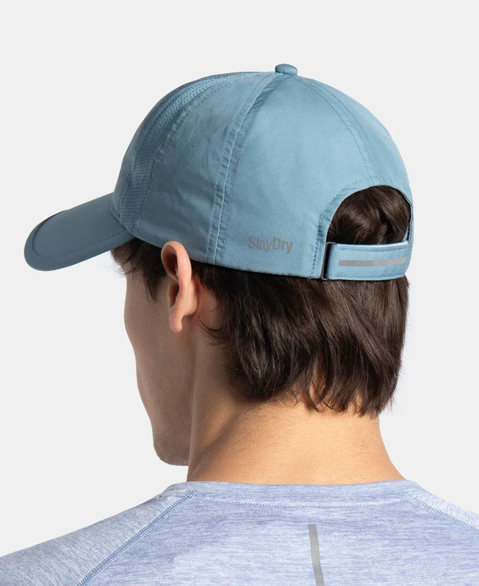 Polyester Solid Cap with Adjustable Back Closure and StayDry Technology - Provincial Blue