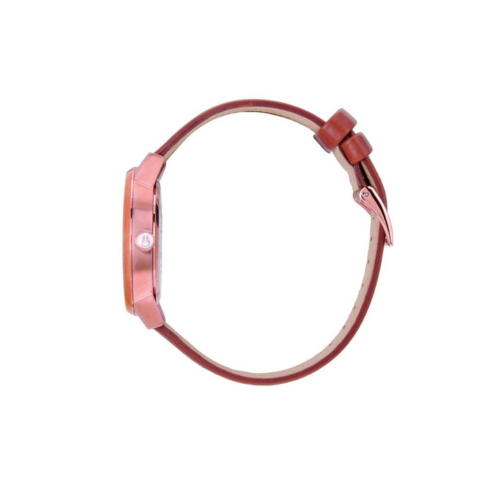 Reloj Nixon Kensington Leather Woven Rose Gold