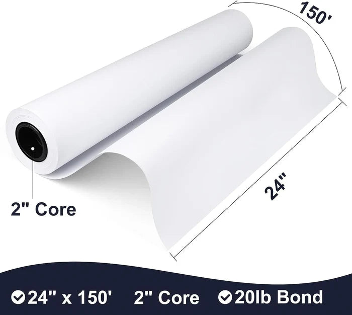 Rollo de Papel Alliance Bond 24" X 150 Pies, 92 brillantes, 20lb, núcleo de 2" para Ploter - Panamá