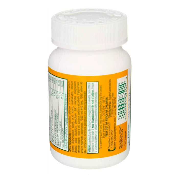 Rugby Prenatal Vitamin with Iron and Folic Acid, 100 tablets - 00536408501 - LL Medico