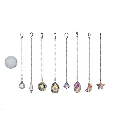 Small Faceted Heart Crystal Suncatcher – Aurora Borealis (Iridescent) Finish