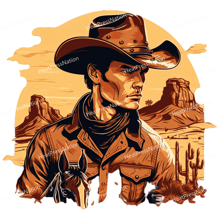 Splatter Cowboy Design - HeatPressNation