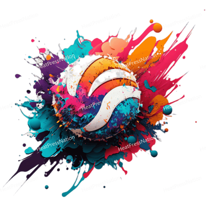 Splatter Volleyball Design - HeatPressNation