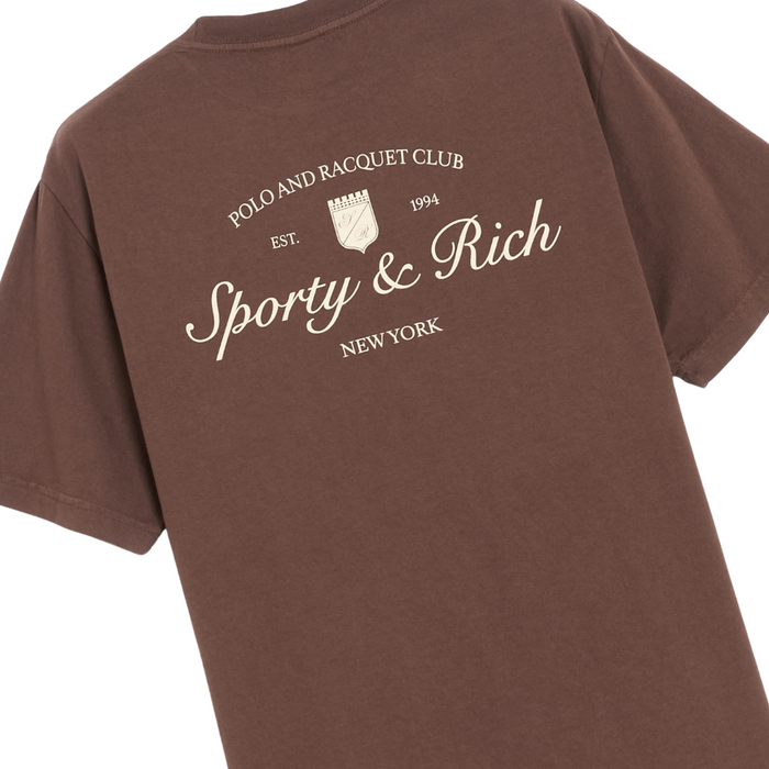 Sporty & Rich Syracuse Unisex T Shirt Brown