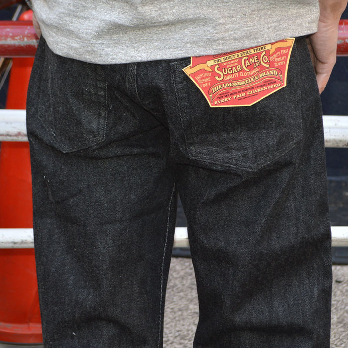 SUGAR CANE "SC42460" 14.25oz Black Denim 1947model