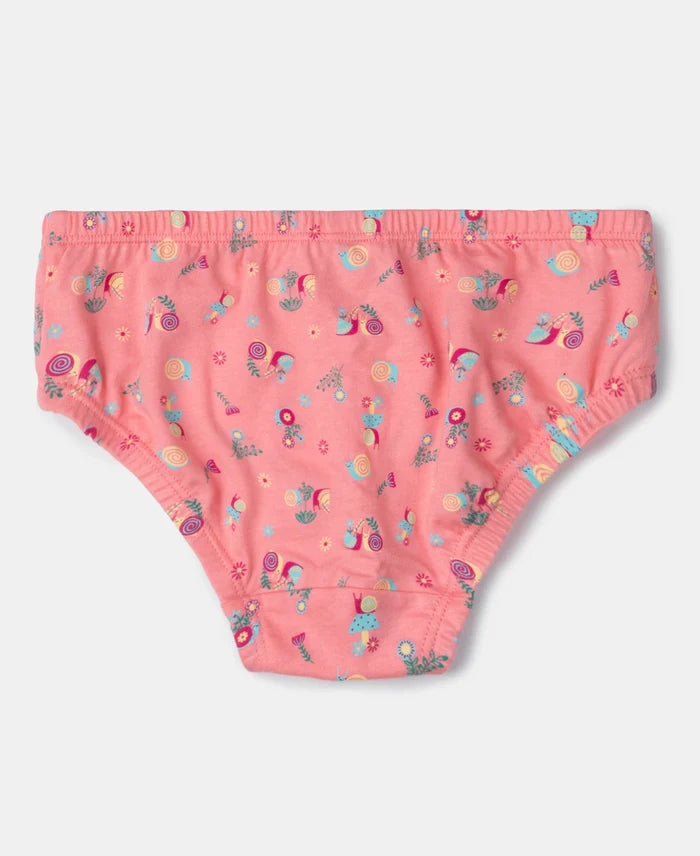 Super Combed Cotton Printed Panty with Ultrasoft Waistband - Fairy Tale, Lemon Meringue & Salmon Rose (Pack of 3)