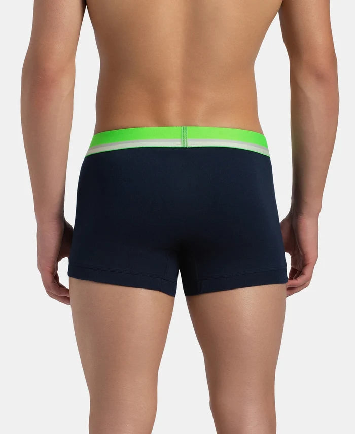 Super Combed Cotton Rib Solid Trunk with Ultrasoft Waistband - Navy (Pack of 2)