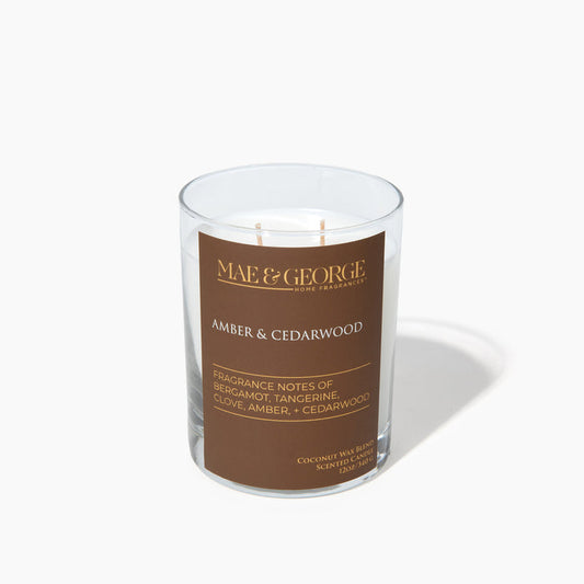Amber & Cedarwood Candle