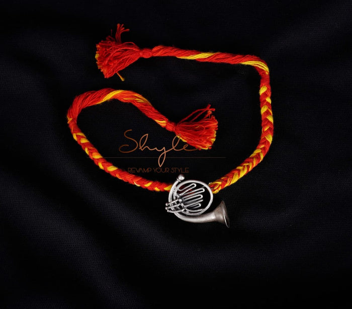 Anvaya Statement French Horn Rakhi cum Brooch