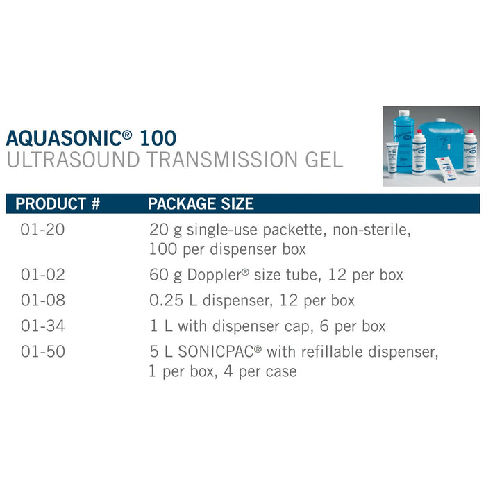 Aquasonic Ultrasound Transmission Gel, High Viscosity, 2 oz Tube - 01-02-Box - LL Medico