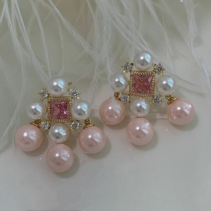 Arianna Pearl Earring In Pink