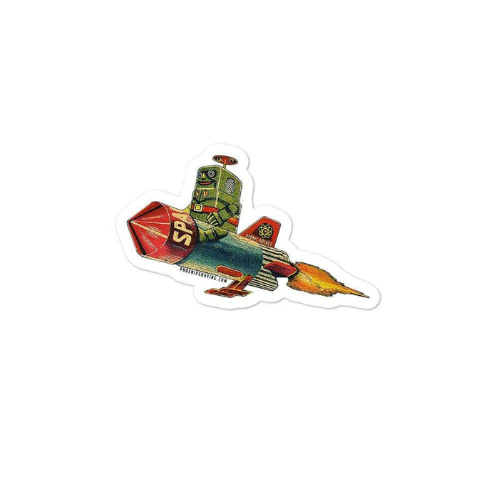 Atomic Rocket Vinyl Sticker - Phoenix Artisan Accoutrements