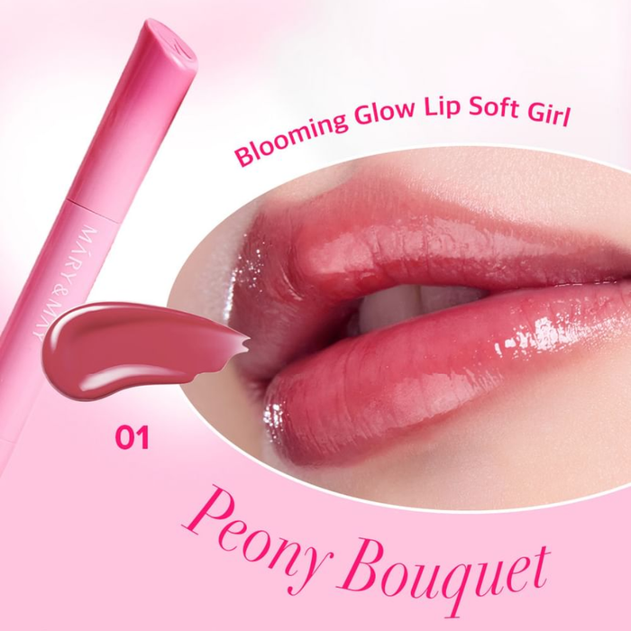 Mary & May Blooming Glow Lip 01 PEONY BOUQUET Nudie Glow Australia