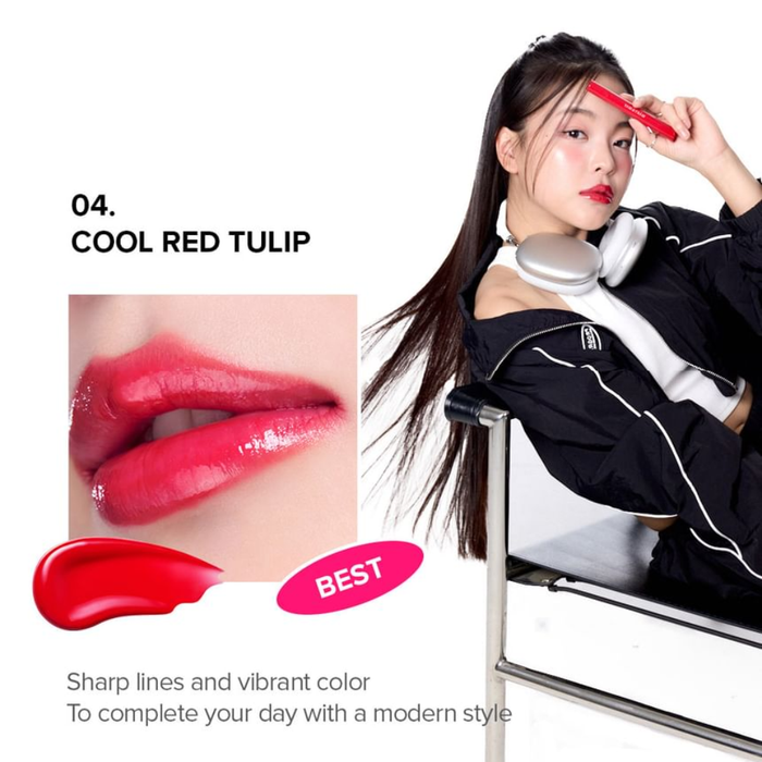 Mary & May Blooming Glow Lip 04 COOL RED TULIP Nudie Glow Australia