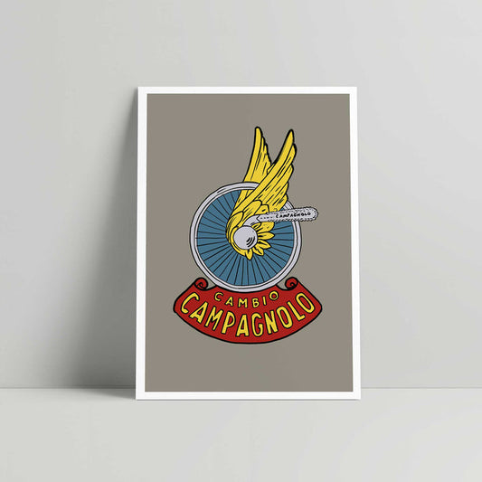 Campagnolo Angel Wings - Art Print - Pasche Design - Rouleur