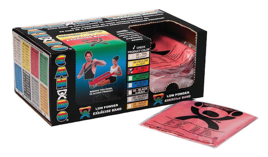 CanDo Low-Powder Exercise Resistance Band, Red, Light, 6 Yard - 10-5212-Single - LL Medico