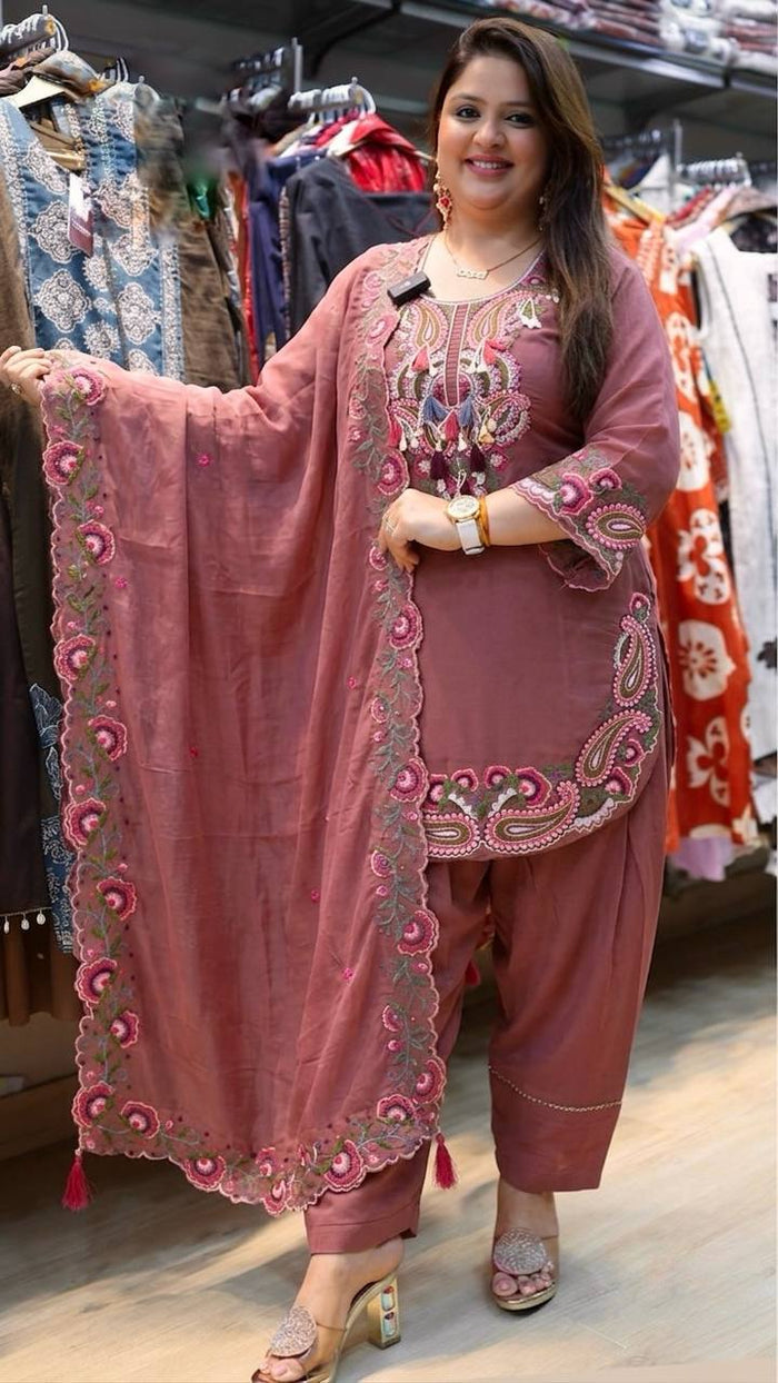 Chic Attire Featuring Artistic Floral Design