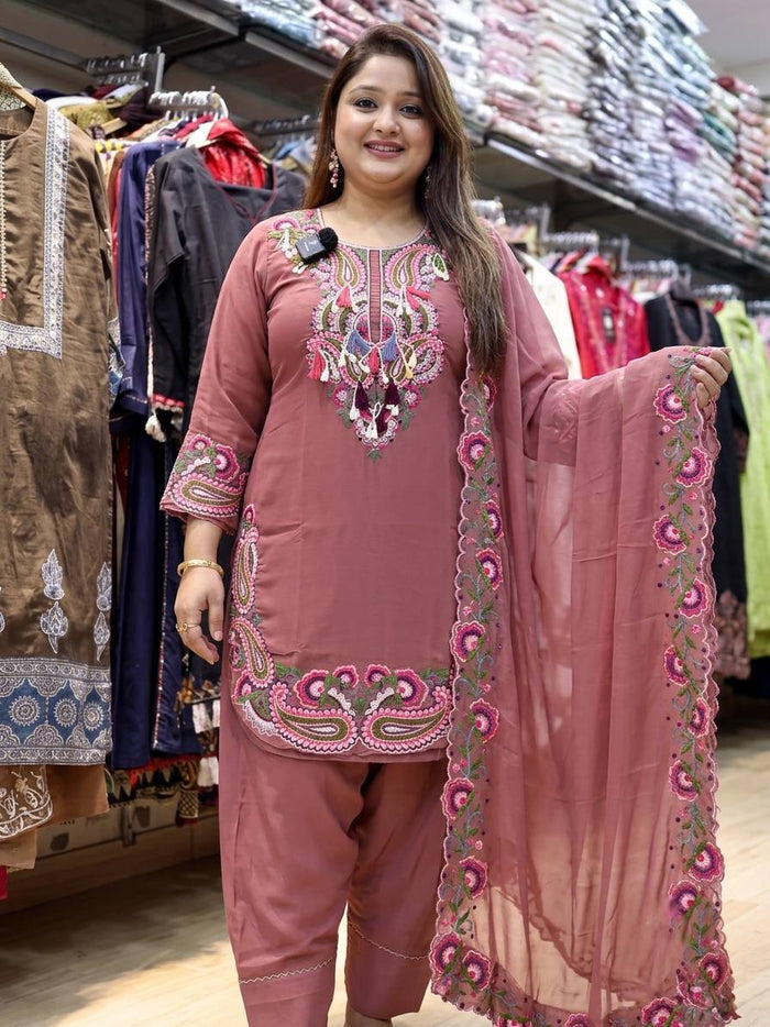 Chic Attire Featuring Artistic Floral Design