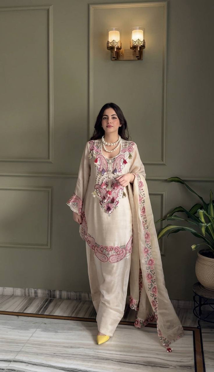 Chic Attire Featuring Artistic Floral Design