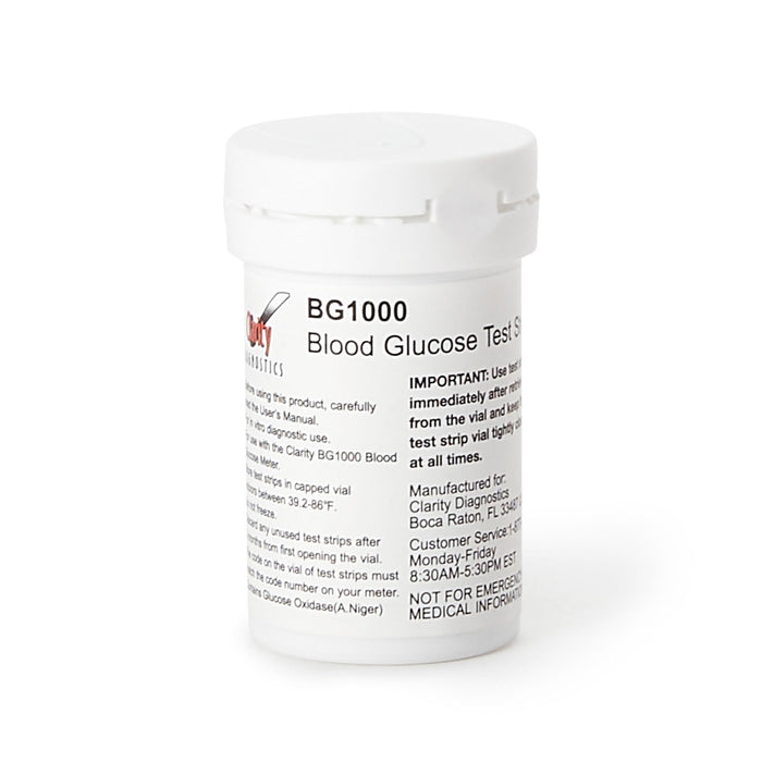Clarity BG1000 Blood Glucose Test Strips, 50 Count - CD-BG5-Box - LL Medico