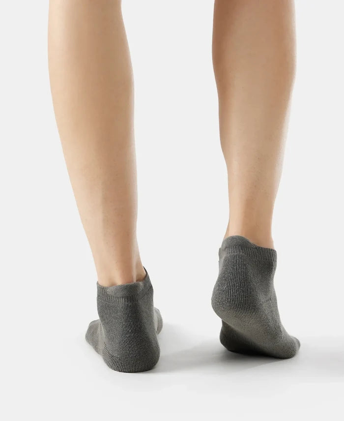 Compact Cotton Low Show Socks with StayFresh Treatment - Gunmetal-8