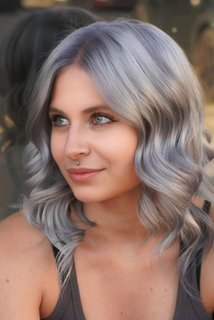 Woman in Manic Panic Dark Star