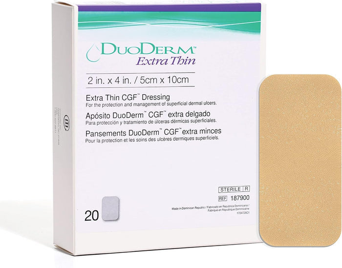 ConvaTec DuoDerm Extra Thin Hydrocolloid Dressing, 2 x 4 Inch