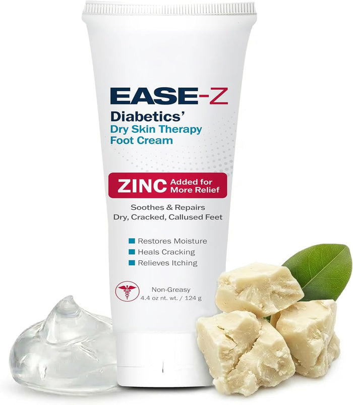 Ease-Z Diabetics' Dry Skin Therapy Foot Cream with Zinc, 4.4 oz