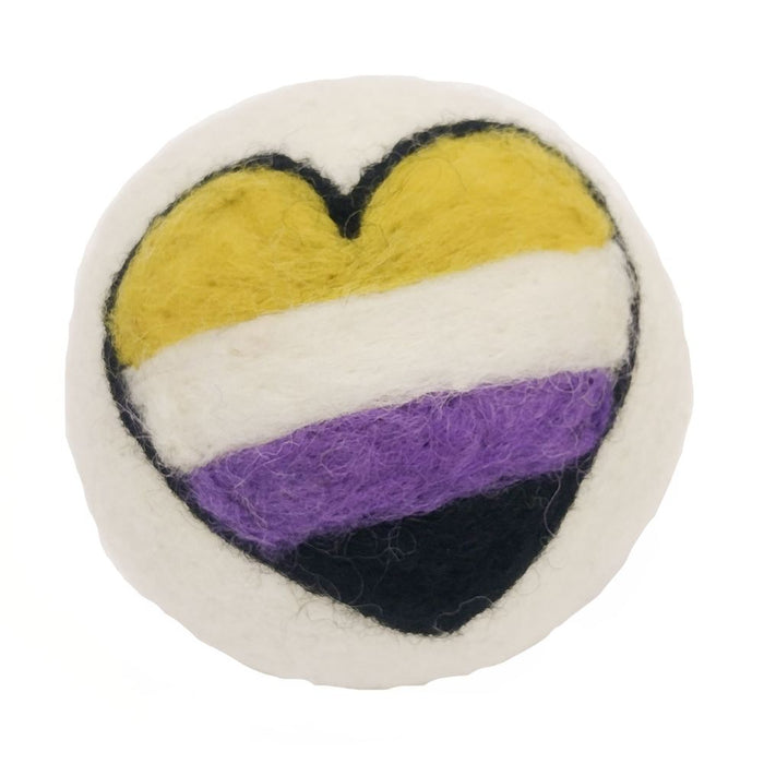 Heart Black Purple White Stripe