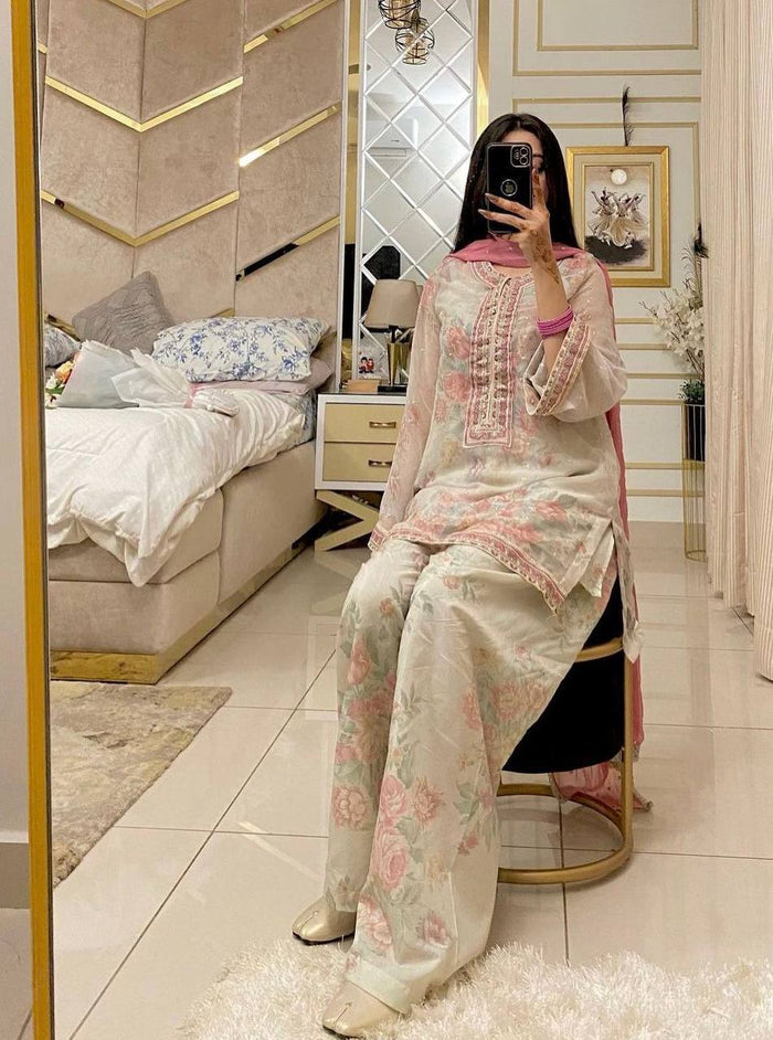 Elegant Essence The Allure of a Woman in a Graceful White Salwar Suit