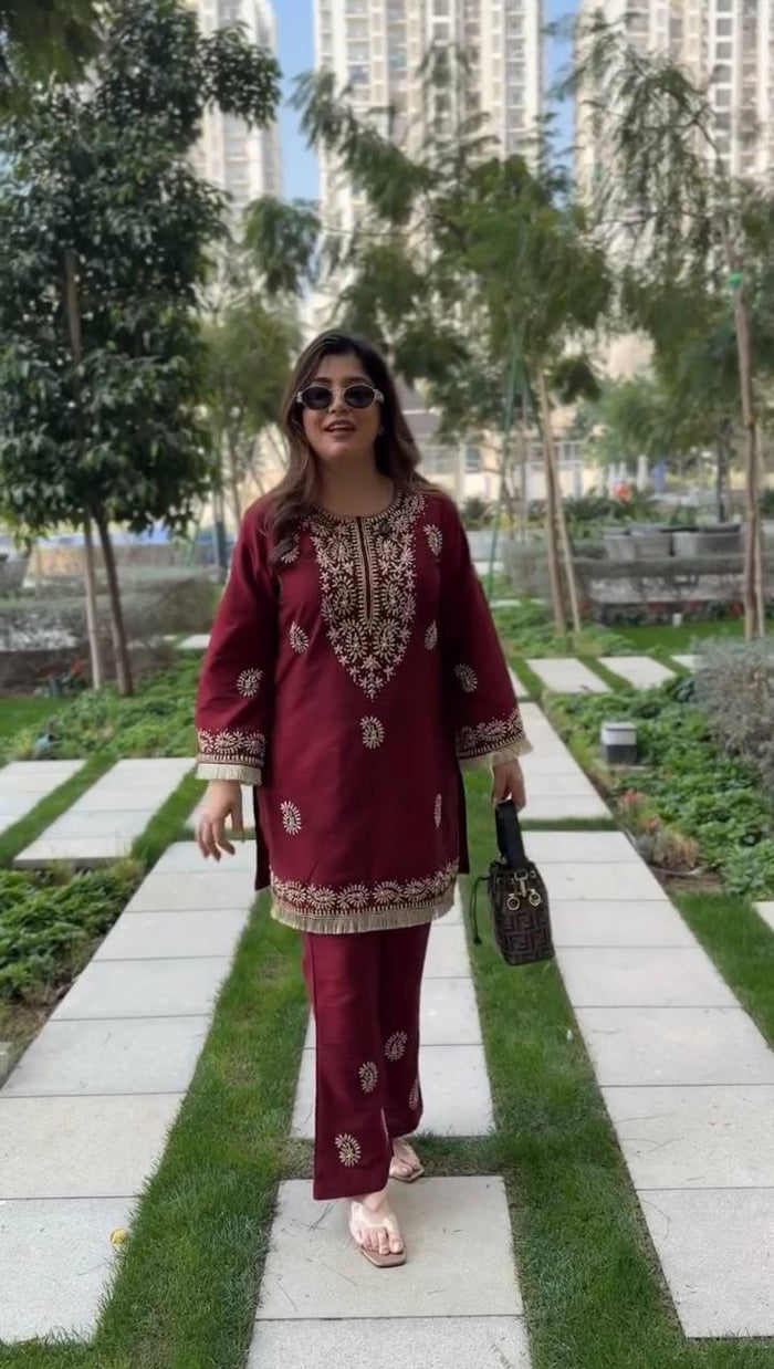 Elegant Stroll in Traditional Attire