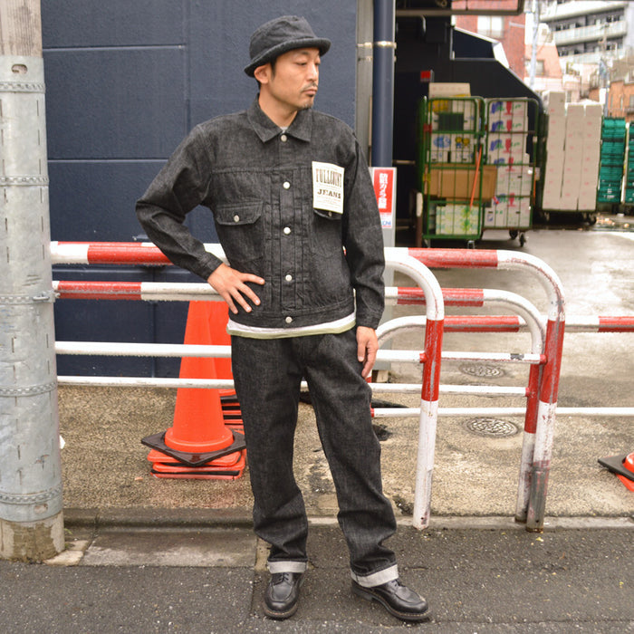 FULL COUNT "1101BK" Straight Black Denim