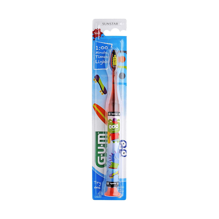 GUM Junior Monster Light-Up Toothbrush - Soft (903M), Manual Toothbrushes