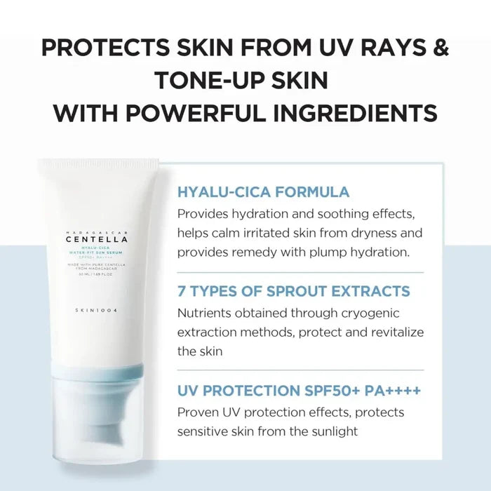 Hyalu-Cica Water-Fit Sun Serum 50ml - Sunscreen Skin1004