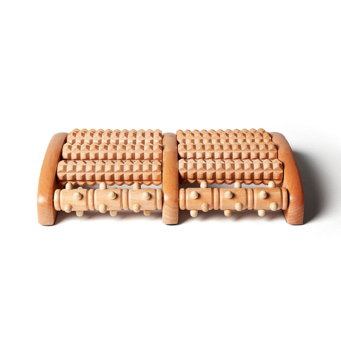 Kanjo Acupressure Foot Massager Multi-Roller, Wooden, 7" x 10" - KANROLLMW-Single - LL Medico