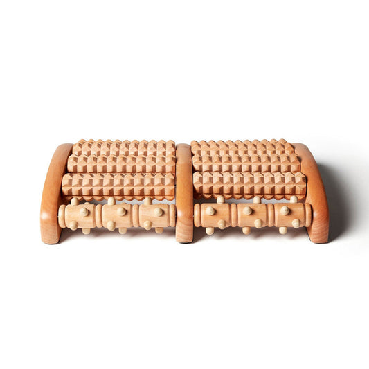 Kanjo Acupressure Foot Massager Multi-Roller, Wooden, 7" x 10" - KANROLLMW-Single - LL Medico