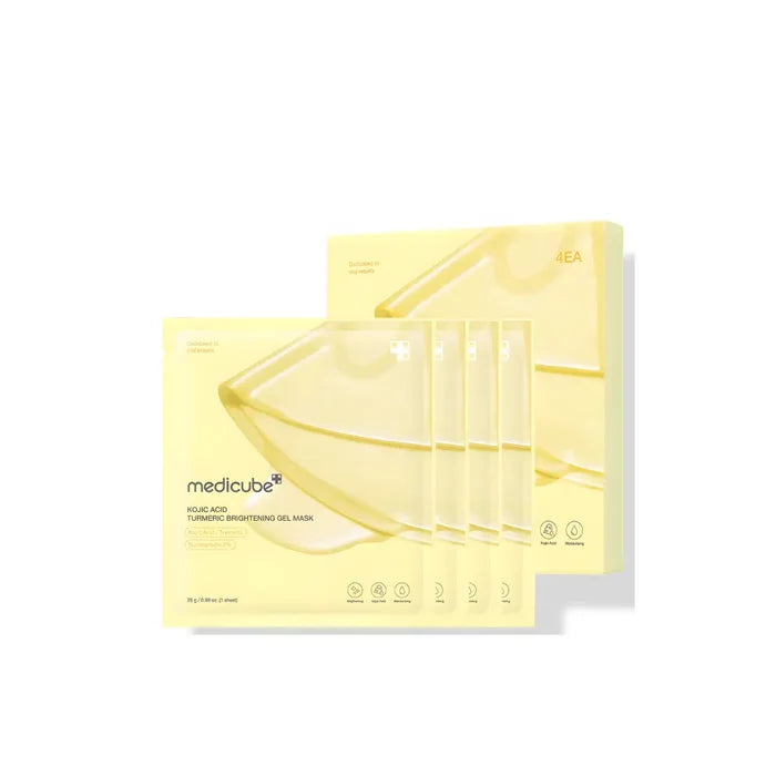 Kojic Acid Tumeric Gel Mask (4ea) - Medicube Skin Care Masks & Peels