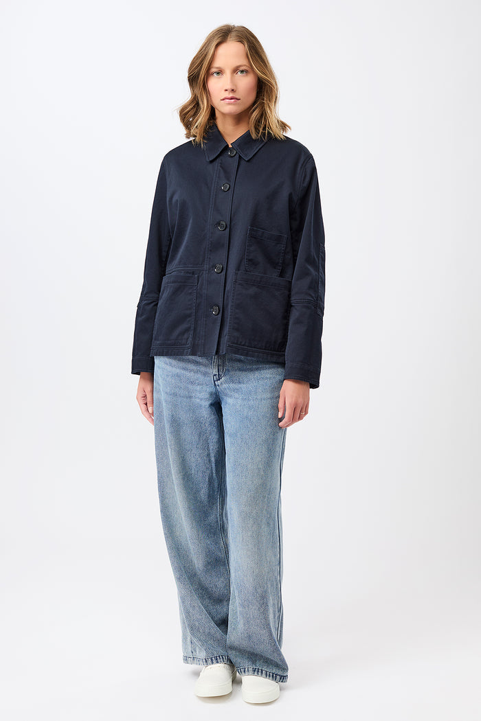 Kurze Jacke mit Knöpfen (Navy)