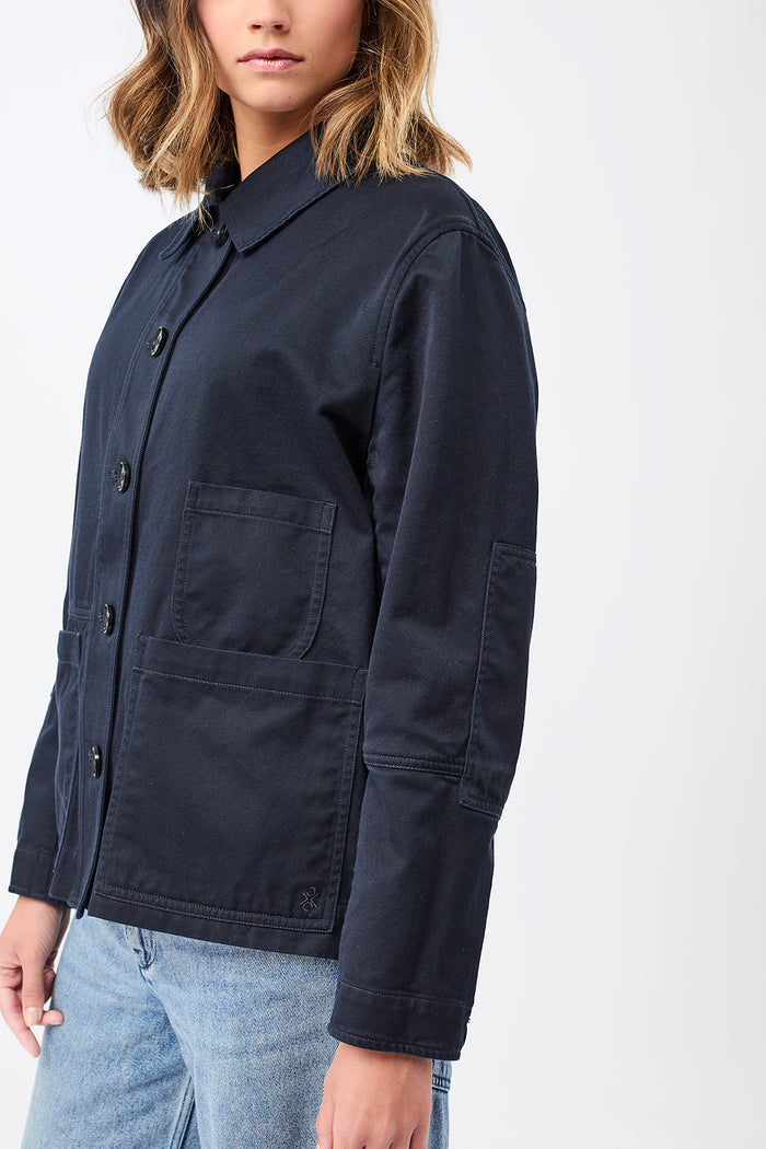 Kurze Jacke mit Knöpfen (Navy)