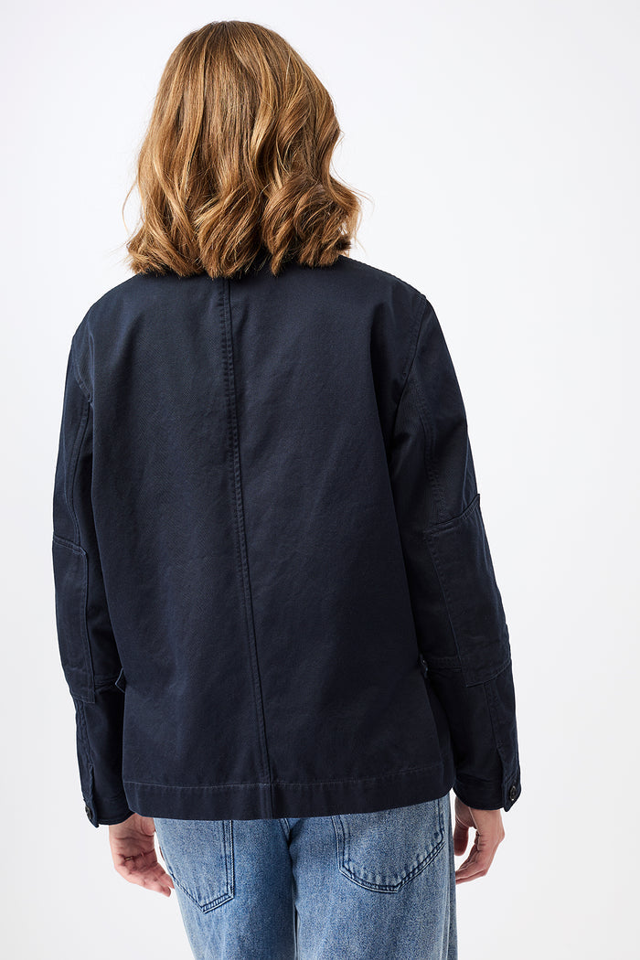 Kurze Jacke mit Knöpfen (Navy)
