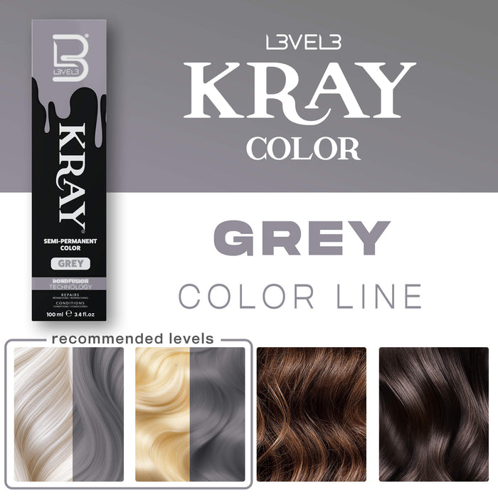L3VEL3™ Grey Semi Permanent Color